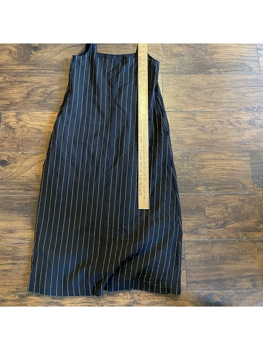 Klesis Pinstripe Maxi Dress In Black Size Small